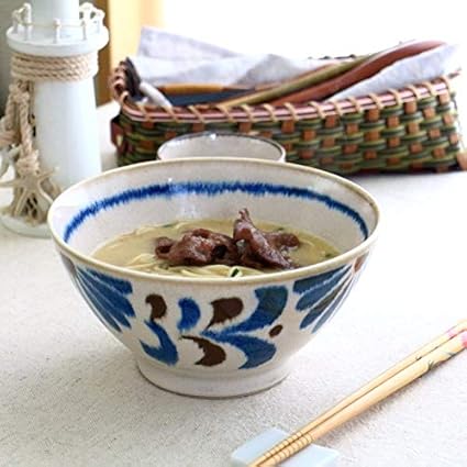 Amazon Co Jp Cerapockke かりゆし ラーメン鉢 天丼 沖縄ぞば 麺鉢 丼 どんぶり 大鉢 うどん鉢 そば 和食器 器 皿 陶器 磁器 おしゃれ オシャレ かわいい カワイイ 一人暮らし 和食 和皿 和風 沖縄 南国 食器 セラポッケ 国産 美濃焼 ホーム キッチン