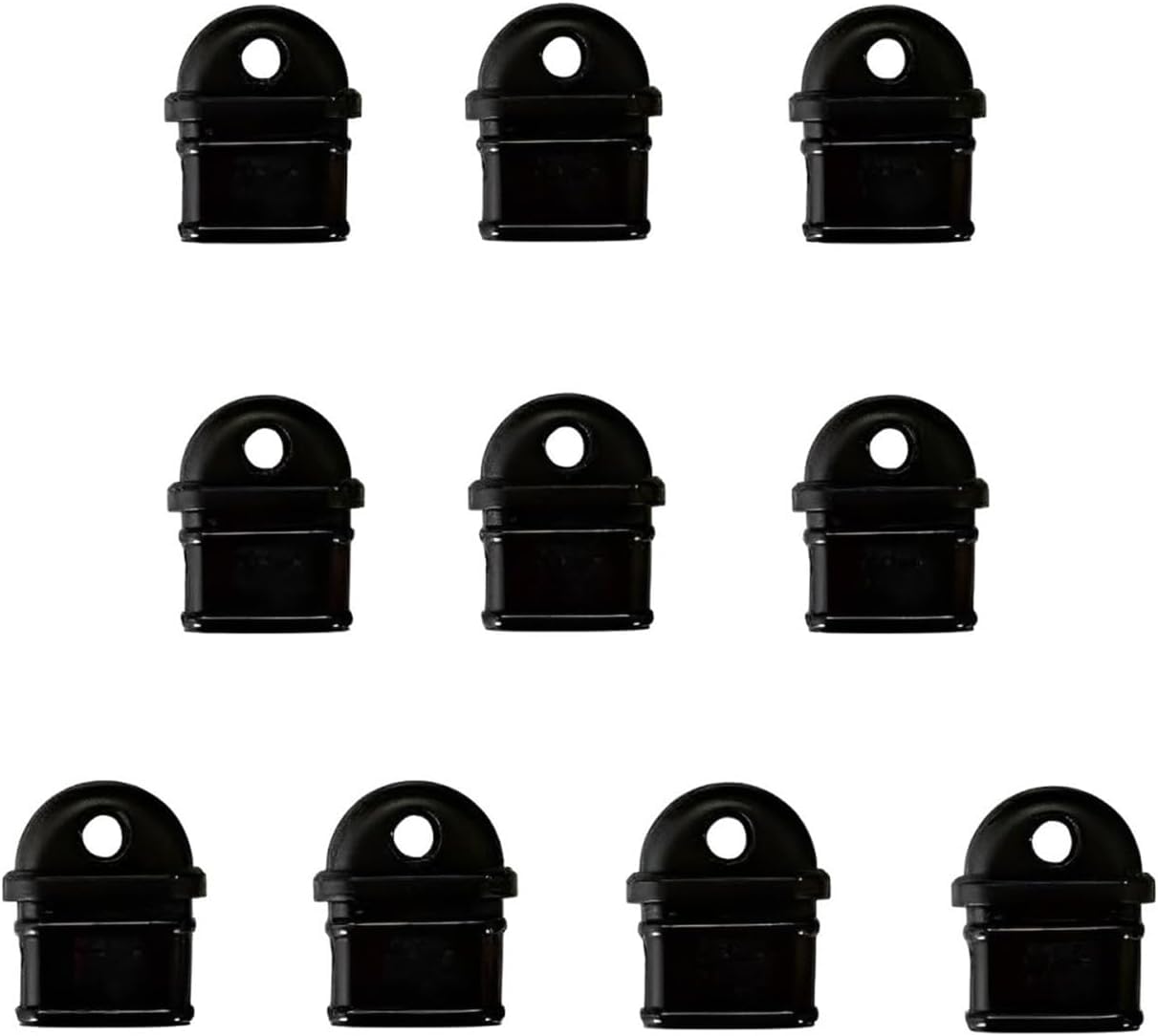 サムコス Type-C キャップ コネクタカバー PVC つまみストラップホール付き 超耐久性 防塵 保護 防塵カバー スマートフォン用 10個入り (ブラック)