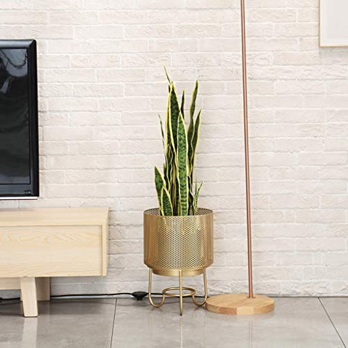 CQ Nordic Hollow Simple Flower Frame Living Room Balcony Decoration Flower Pot Shelf Wrought Iron Flower Shelf Green Flower Stand Plant Stand (Size : M)