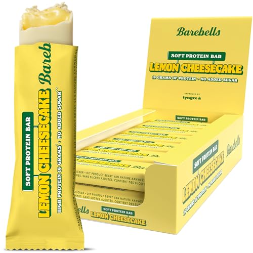 Barebells Soft Protein Riegel – 16g High Protein Bar, Zuckerarm, Eiweißriegel, Ohne Palmöl - Lemon Cheesecake, 12 x 55
