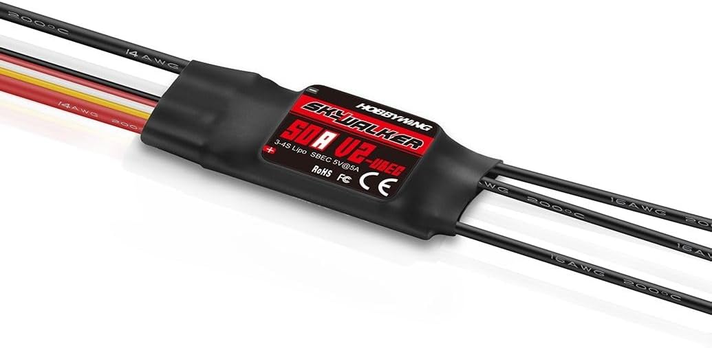 Hobbywing Skywalker V2 50A Brushless Flight Controller with wiring