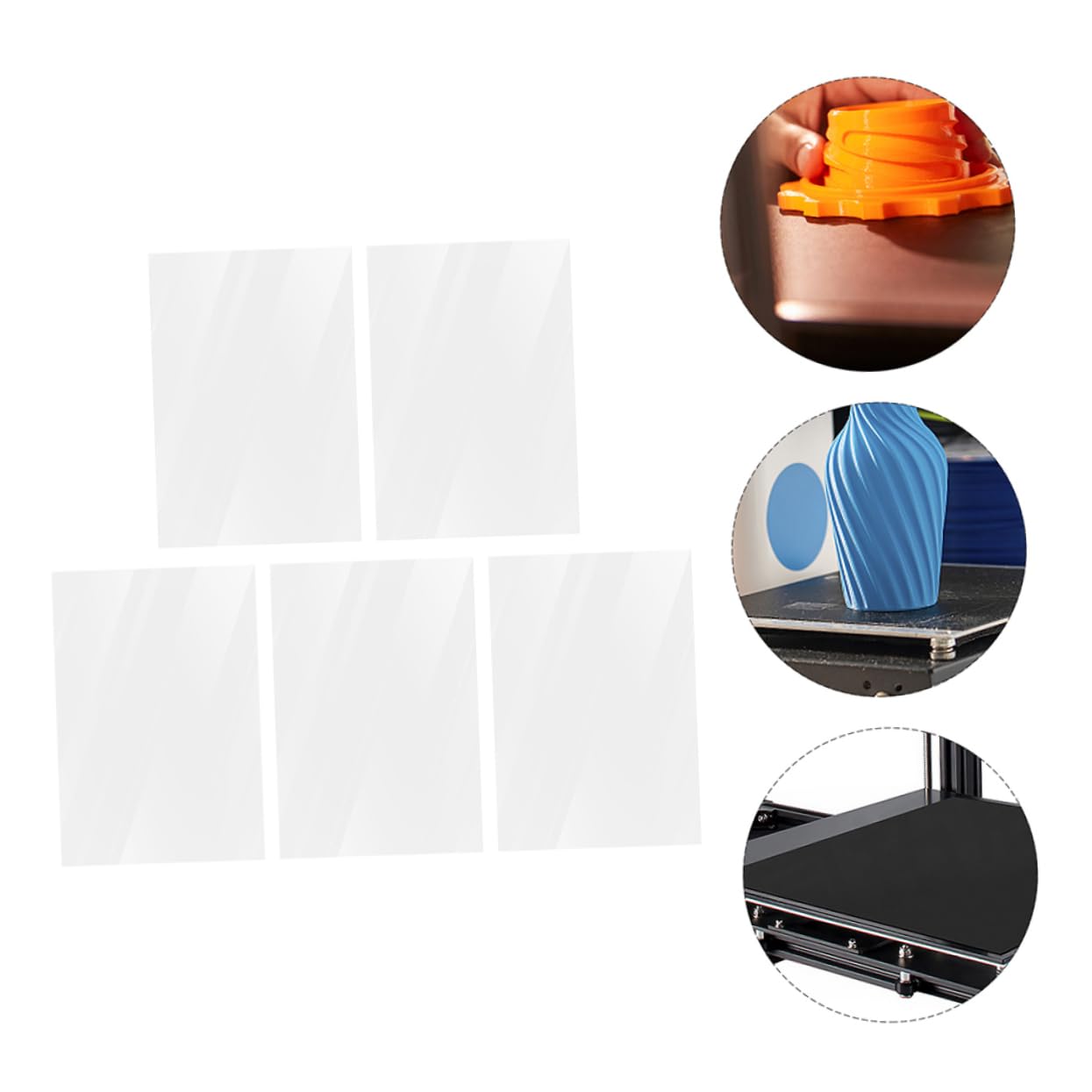 Healvian 2 Set Di Pellicola Fep Pratica Per Stampanti 3d Membrana Fep Robusta Pellicola Fep Ad Alta Tensione Eccellente Trasmissione Della Luce 6 Fogli*2