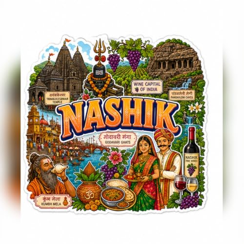 Image of Zesta Wooden Fridge Magnets Set | Refrigerator Decor Magnets for Kitchen | India Souvenir Fridge Magnet Collection | Wooden Magnet for Fridge Door Decoration (Nashik)