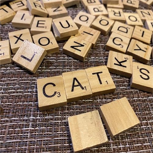 Bloques de letras de madera para manualidades 500 piezas miniatura 6