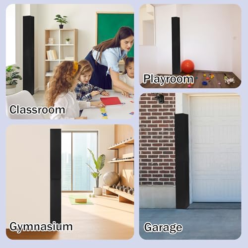 Image of ROYALAY Wall Corner Guard, Heavy Duty Corner Protectors for Safety, Foam Basketball Court, Waterproof 2 Sides Corner Pad for Gyms, Basketball Court, Playrooms, Garages, Black