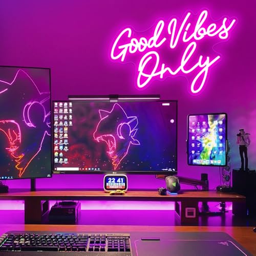 Good Vibes Only Neon Sign, Good Vibes Neon Signs for Wall Decor, Beautiful Pink Neon Light Sign for Girls Bedroom Decoration, Party, Birthday, Wedding, Salon Shopping Mall Home Wall Decor - Image 6