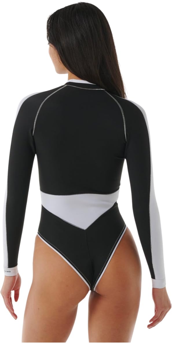 2024 Rip Curl Womens Rip Curl X Victoria Vergara G-Bomb Front Zip 2mm Long Sleeve Springsuit 13EWSP - Black/White