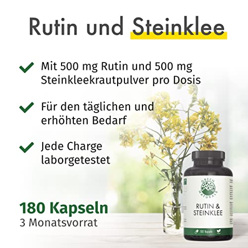 Rutin & Steinklee - deutsche Herstellung – 100% Vegan & Ohne Zusätze - Vorrat für 3 Monate - Image 3