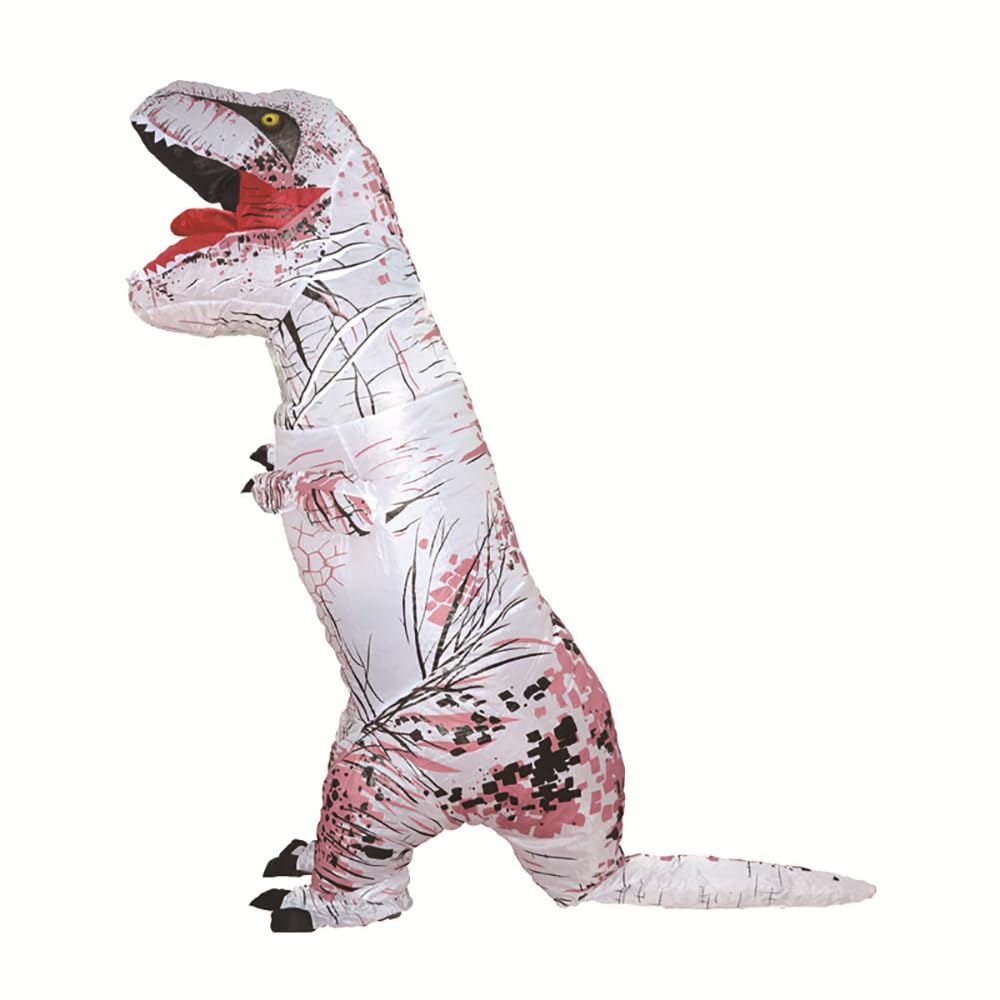 Wohablow Inflatable Dinosaur Costume Adult and Kid, Funny Blow up T-Rex Costumes for Halloween Cosplay Party,Fancy Dino Costume Outfit