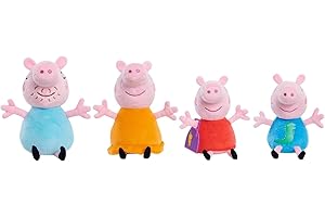 Adorable Stuffed Animal Set: Peppa and Her Loving Family