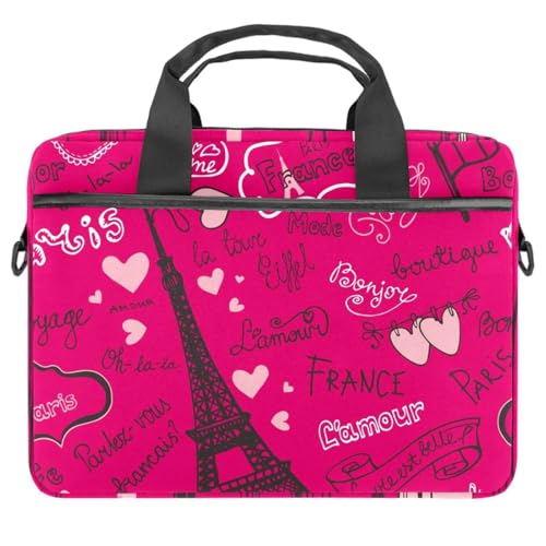 Sacoche ordinateur 13-14.5 pouces Tour Eiffel pour emporter votre bureau au café avec style