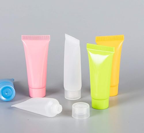 Miniatura 2 de Snadulor - 50 botellas vacías para apretar, botellas de plástico rellenables de viaje para cosméticos corporales, crema de manos, loción, champú,