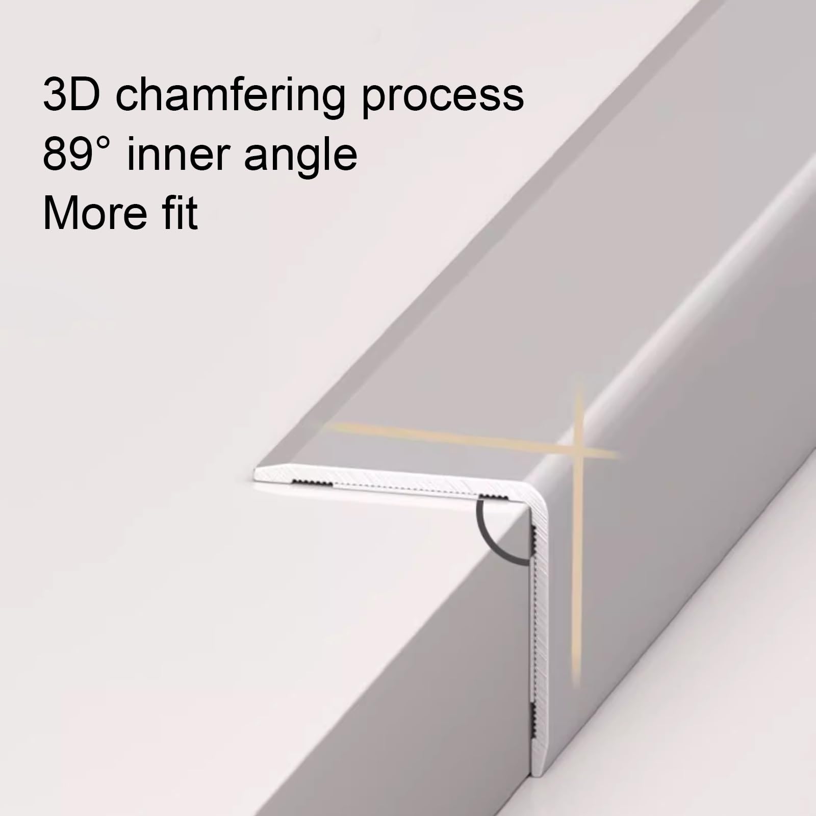 Paraspigoli Muro in Lega di Alluminio a Forma di L Protezioni Anticollisione per Telai ai Porte e Armadi Protezione e Decorazione(White,300 * 1.5cm)