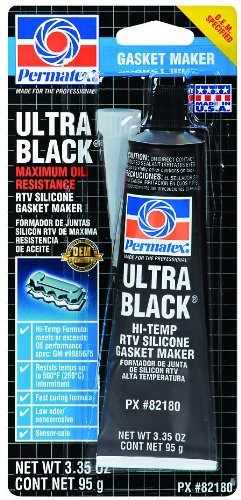 Permatex 22072-6PK Ultra Black Maximum Oil Resistance RTV Silicone Gasket Maker, .5 oz. Tube