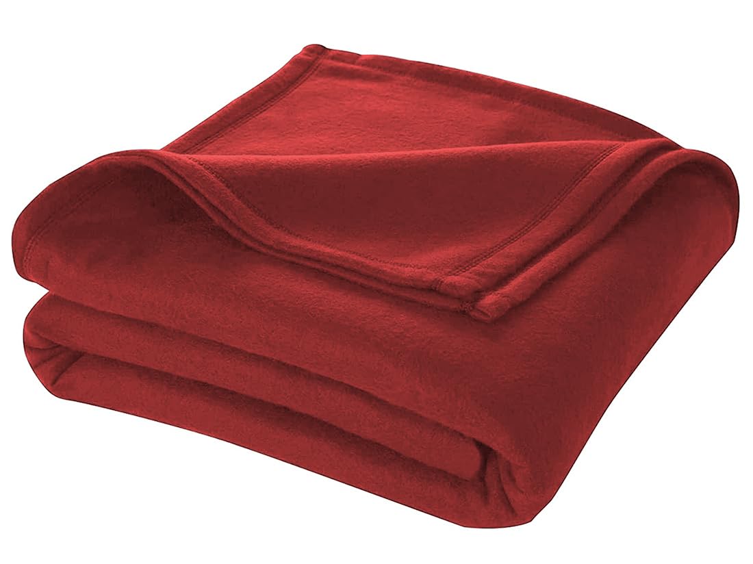 Cloth Fusion Polar Fleece Blanket Single Bed for Winter (60x90 Inches, Rust Red) (B0D54BDMH7) Amazon Price History, Amazon Price Tracker