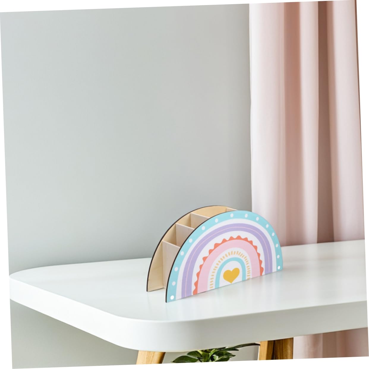 Homoyoyo Portalápices de Madera para Escritorio, 2 Piezas, Organizador