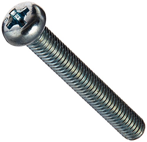 Small Parts Steel Pan Head Machine Screw, Zinc Plated, Meets JIS B1111, #2 Phillips Drive, M4-0.7 Thread Size, 30 mm Length, Fully Threaded, Imported (Pack of 25)