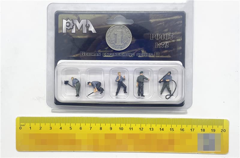 Corps d'ingénierie B Équipe de maintenance de char allemande PMA 1:72 figurines ABS préconstruit - 4