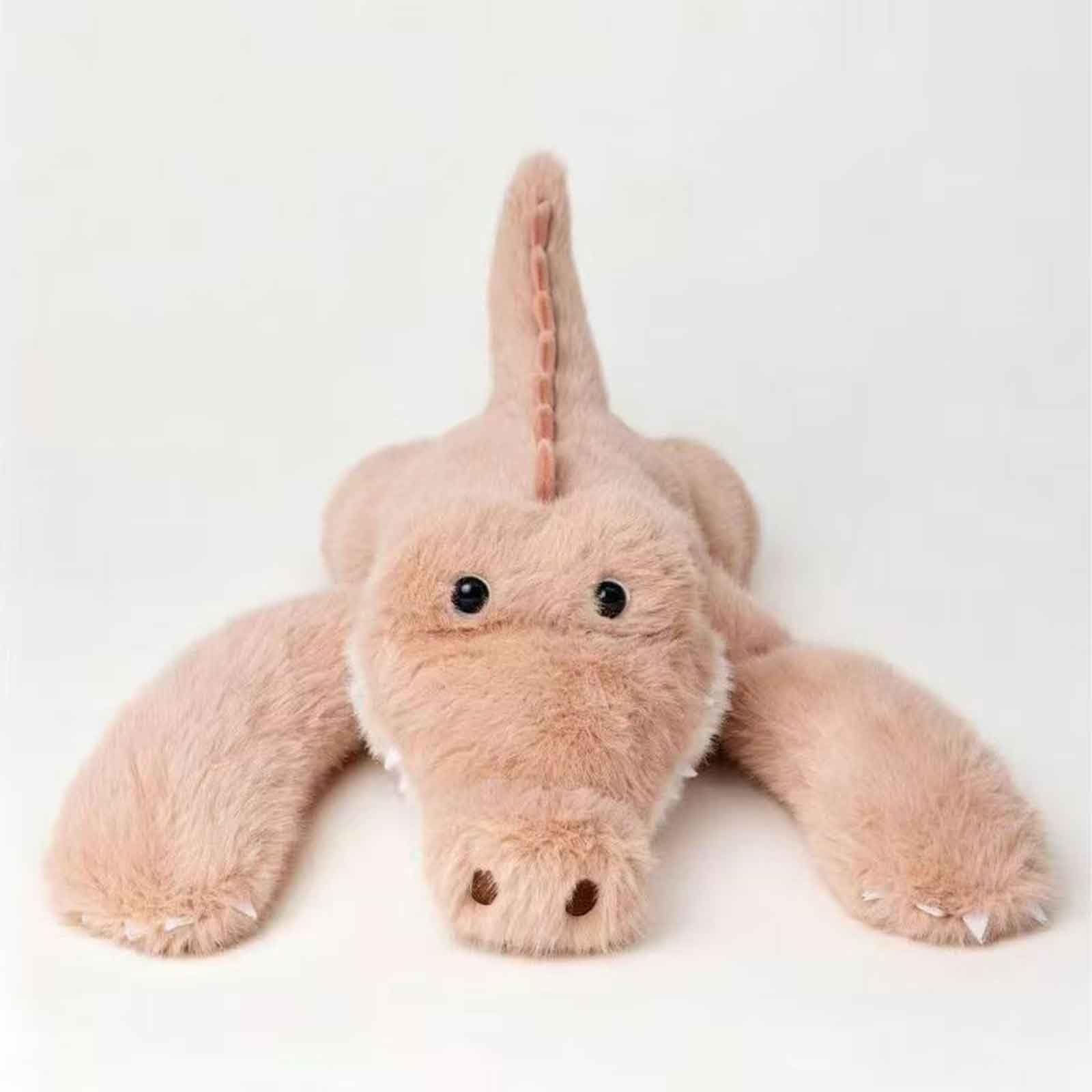 Peluche De Panda Rojo con Peso, Peluches De Animales De Peluche, Almohada De Felpa Suave Y Tierna, Compañero For Aliviar La Ansiedad Y Apoyar El Sueño(Pink Crocodile,45cm)