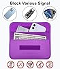 wisdompro RFID Signal Blocking Bag, Faraday Pouch for Cell Phones and Car Keys, Keyless Car Key Signal Blocker, Keyless Entry Protector - Purple #2