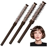 WEFHEF 3Spazzole Rotonde per Capelli, Spazzole Tonde per Capelli, (Piccolo 2cm, Medio 2.5cm, Grande 3cm) x 23cm, Spazzole Professionali per Parrucchiere per Creare Ricci e Volume