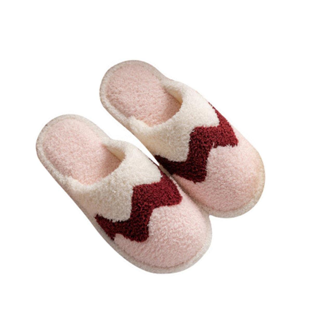Womens Cozy TeAOGATOy Plush Slipper with Soft Memory Foam Comfort Arch Support Indoor Outdoor Sole Cartoon Mens House