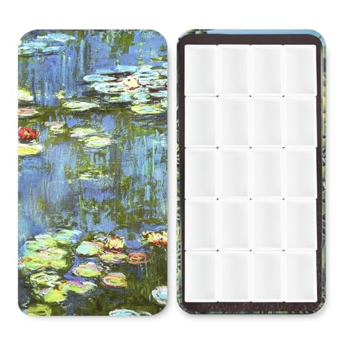 20Pcs Full Pans Watercolor Tin Palette Paint Case with Magnetic Stripe