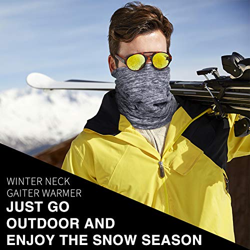 LONGLONG Neck Warmer Gaiter- Winter Thicken Windproof Elastic Fleece Skiing Face Scarf