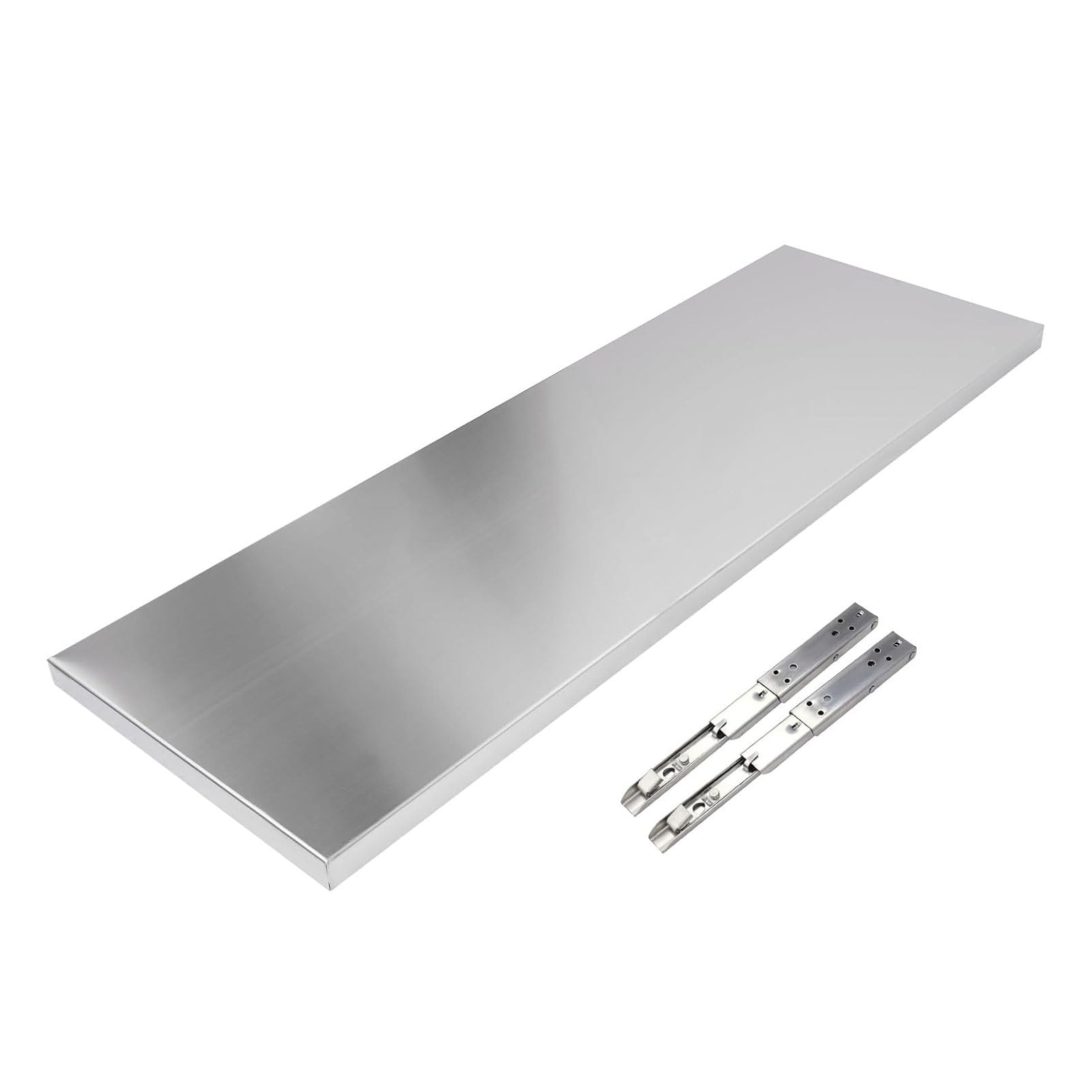 Estante de pared plegable de acero inoxidable | Camión de comida | Estante plegable para cocina, restaurante, garaje, lavandería, lavadero,100x40cm/39.3x15.7in