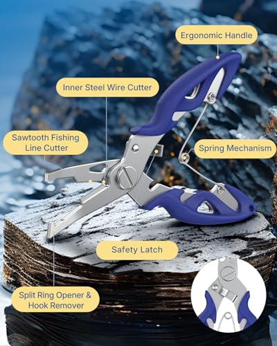 Image of Pawfly 250 Pcs Split Rings and Split Ring Pliers Kit for Fishing