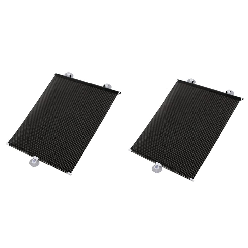 Hndhbfgrt 2X Sunshade Roller Blackout Suction Cup Blinds Curtains for Living Kitchen Car Window Free-Perforated Curtain A