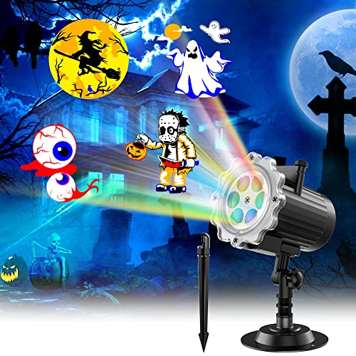 Holiday Projector Lights Outdoor, Holloween Decor Lights, 12 Hd Slideshows For Holloween Christmas Holiday Birthday Xmas Party Landscape Decorations #TOP2