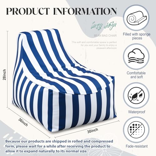 Briwooody Boat Bean Bag Chair