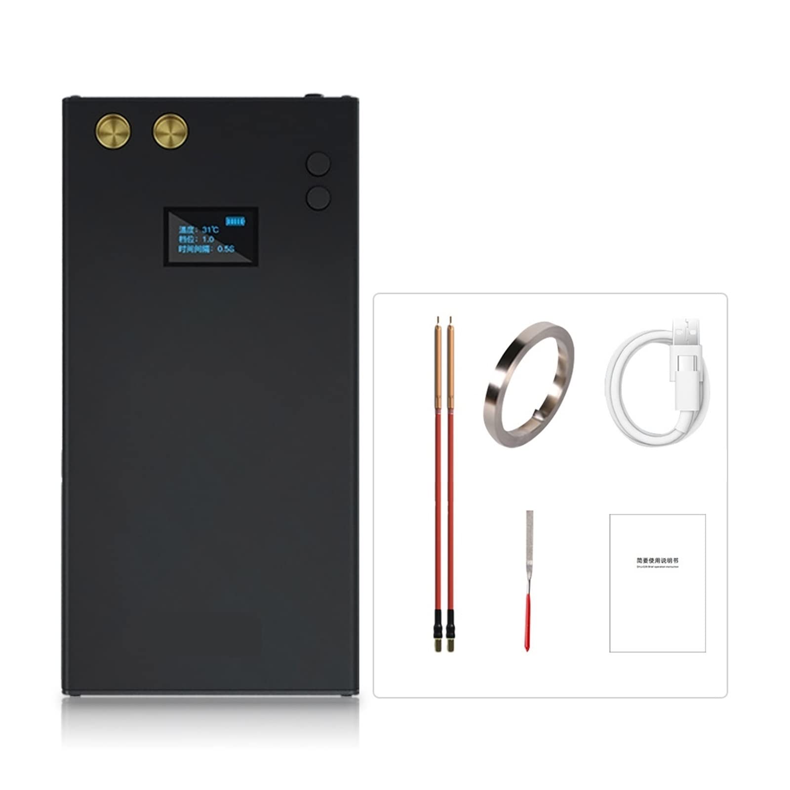 Spot Welder Handheld Portable Mini Spot Welding Machine con Remote Spot Welding Pen for DIY 18650 Battery Pack Saldatura Nichel(7500mA)