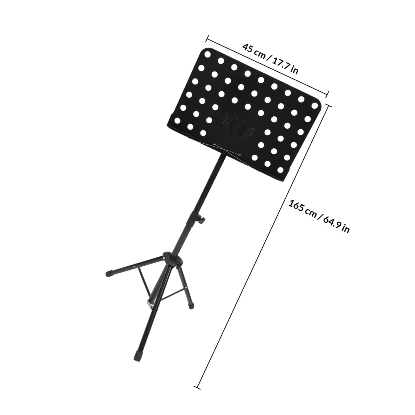 DECHOUS Atril de Partituras Plegable y Ajustable para Violín y Guitarra, de Acero Suave y Abs, Portátil para Actuaciones y Cocina, Color Negro