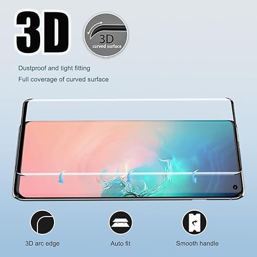 Miniatura 6 de Micger Protector de pantalla para Galaxy S10e (paquete de 2 + 2 unidades) con 2 protectores de lente de cámara, fácil instalación, cobertura