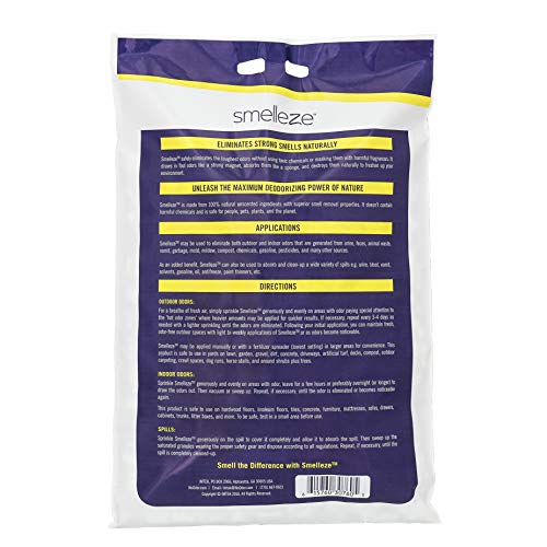 Image of SMELLEZE Dead Animal Odor Eliminator for Strong Odor Removal - Eliminate Dead Rodent & Wildlife Smell - Safe Indoor & Outdoor Use, Natural Odor Remover, Fresh & Effective - Granules, 25 lbs.