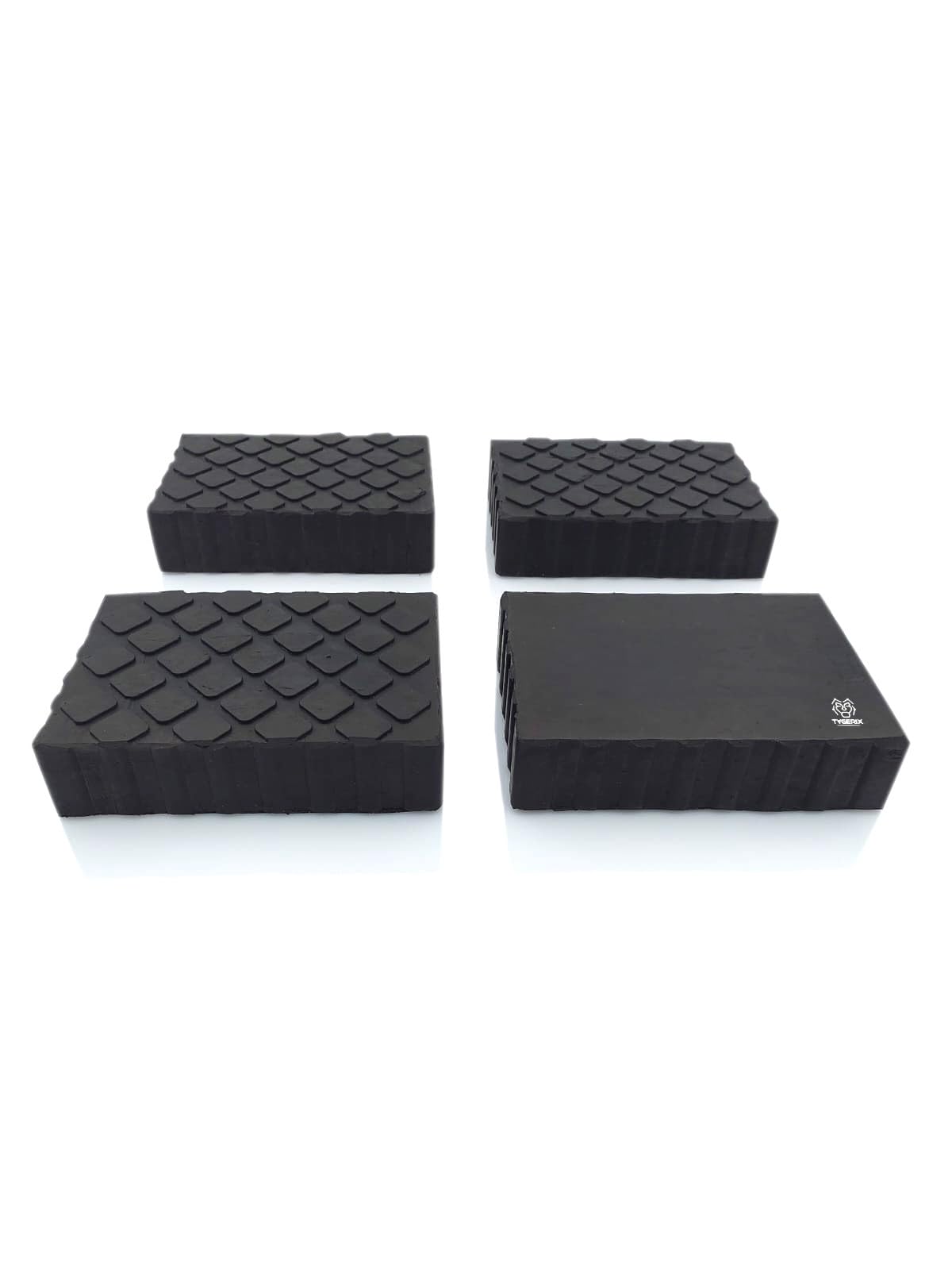 TYGERIX® 4 coussins de levage 160 x 120 x 40 mm | Produit italien | pare-chocs universels en caoutchouc haute résistance | plates-formes pantographes telles que Corghi Ravaglioli Omcn et autres