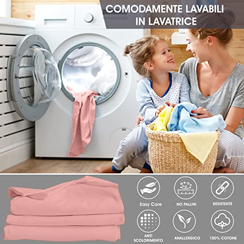 JOLLY Lenzuola Letto Singolo 100% Cotone, Completo...