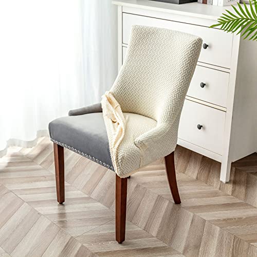 Topchances TP5455454 2 Pack Wingback Side Chair Cover,Stretch Stripes Rhombic Geometric Wingback Chair Covers Slipcover Banquet Chair Cover Arm Chair Protector Accent Chair Covers thumb #6