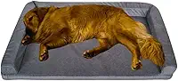 Cama Sofá Pet Grande 120x80x17cm Lavável e Confortável - Escolha a Cor - Pet Querido (Cinza)