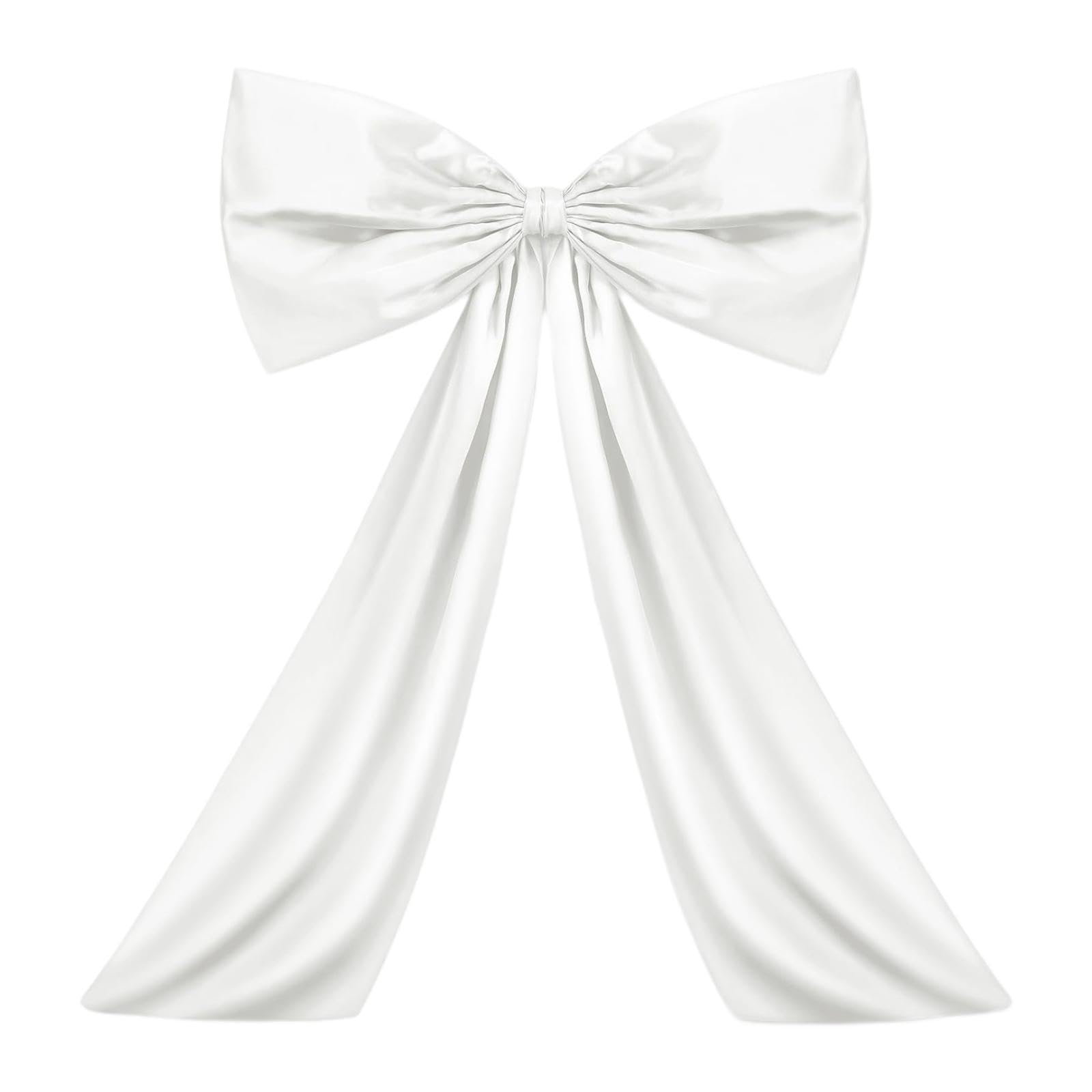 Lazo de cinta para cumpleaños Ysyqkn y adorno blanco para decoración de pared