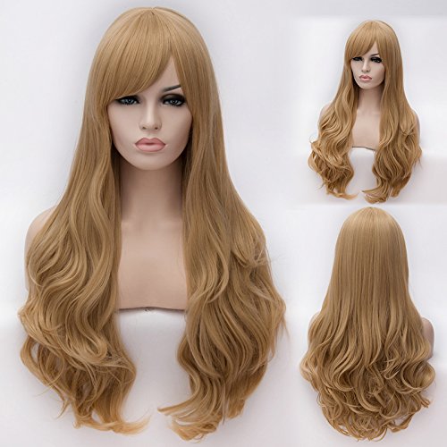 Parrucca Lungo Riccio Ondulato Multicolore Da Principessa Con