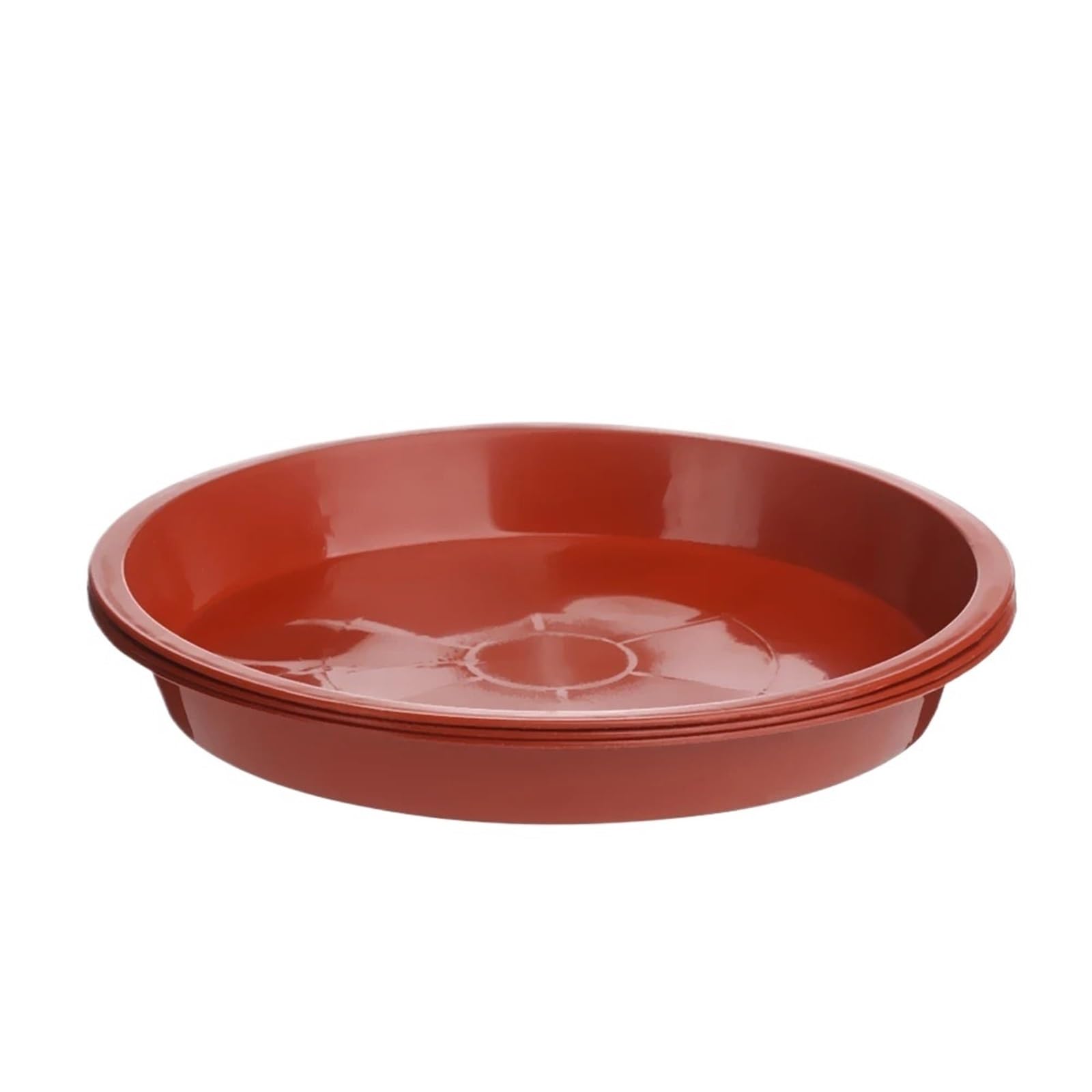CNYUON 10Pcs Round Plastic Plant Saucer Wear-resistant Drip Trays Flower Pot Home Decoration(Red,17.7x21cm)
