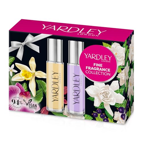 Yardley London Contemporary Mini Fragrance Collection – Gardenia & Cassis and Orchid & Vanilla Eau de Toilette, Long-Lasting, Elegant Perfumes for Women, Floral Scent, Women’s Mini Set for Gifting