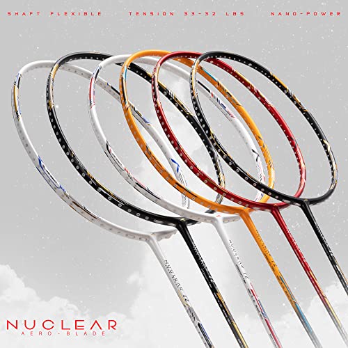Image of Hundred Nuclear 72 Carbon Fibre Unstrung Badminton Racket with Full Racket Cover for Intermediate Players