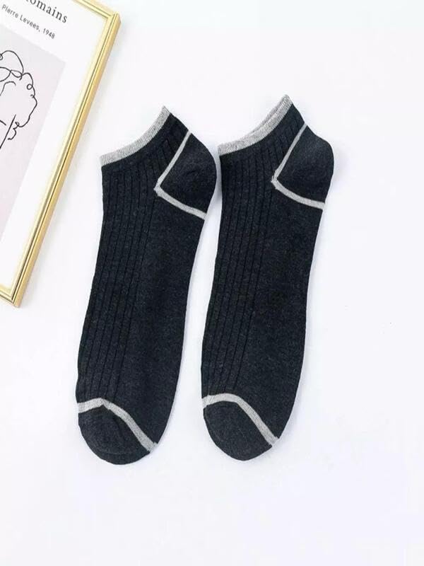 Sky Socks 10'lu Erkek Çemberli Renkli Patik Ekonomik Paket Kısa Spor Sneakers Çorap Tek Beden