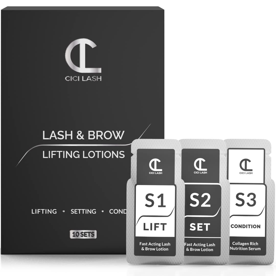 10 Sets Of Lash Lift & Brow Lamination Lotions For Professionals | Instant Perming, Lifting & Curling for Eyelashes & Eyebrows | Salon Results Lasting
