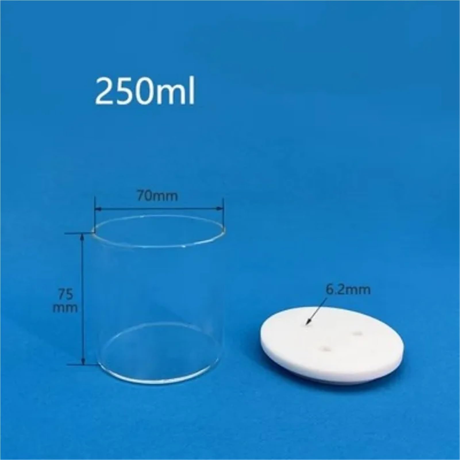 sujeniir C002 Three Port Ordinary Electrolytic Cell Laboratory Electrolytic Cell Redox Reactor Electrochemical Trielectrode(250ml)