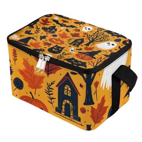 GzLeyigou Lunch Bags for Women Men 9 Cans,Halloween Party Decor Hot & Cold Food Delivery Bag Insulated Grocery Bag Insulated Lunch Box Cooler Bag for Office Work Picnic Beach
